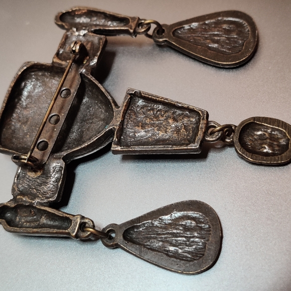 Vintage Egyptian Revival Statement Pin/Brooch - Picture 4 of 12